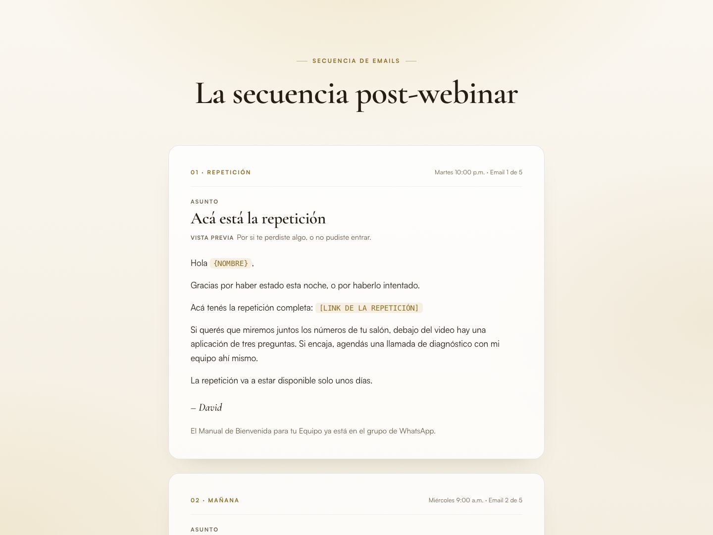 Post-webinar preview
